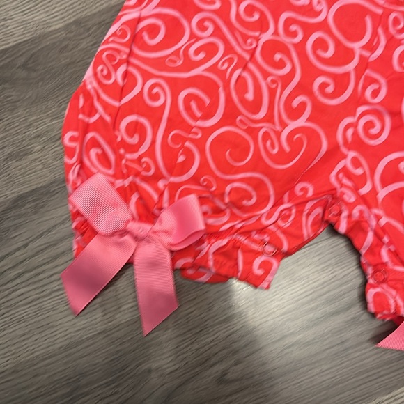 0-6m Baby Girl  Mud Pie Christmas Bubble pink tree ribbon - Picture 3 of 5